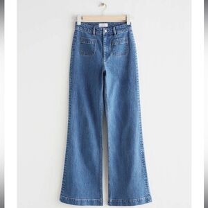 & Other Stories Flared Jean deep Blue 26 NWOT